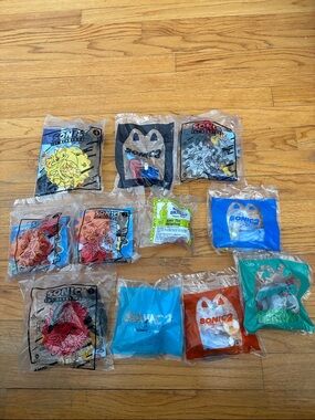 McDonald's Sonic 2 Happy Meal Toy Set - Blue, Red, Yellow, Green